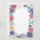 ウォーターカラーフラワーズリタイアメントパーティー退職した招待状 招待状 (裏面)