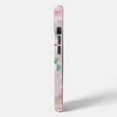 ウォーターカラーフラワーズ ローズゴールド モノグラム Case-Mate iPhoneケース (裏面 / 左)