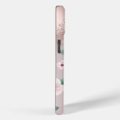 ウォーターカラーフラワーズ ローズゴールド モノグラム Case-Mate iPhoneケース (裏面 / 右)
