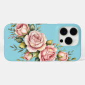 ウォーターカラーフラワー ブルッシュローズガーデン Case-Mate iPhoneケース (裏面 (横))
