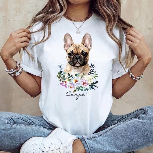 ウォーターカラーフレンチブルドッグ Tシャツ