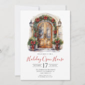 ウォーターカラーフロントドアホリデーオープンハウス 招待状 (正面)