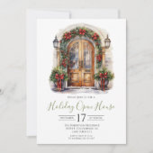 ウォーターカラーフロントドアホリデーオープンハウス 招待状 (正面)