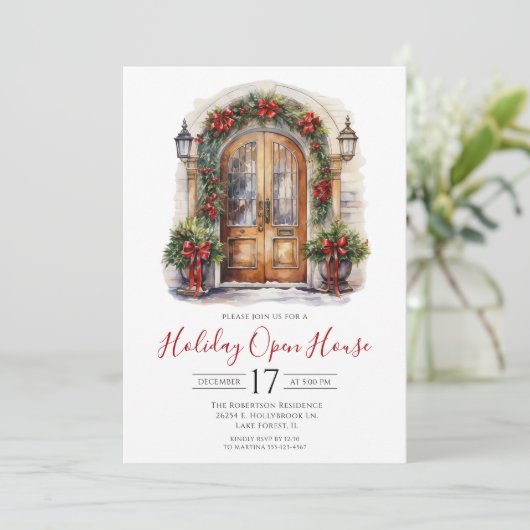 ウォーターカラーフロントドアホリデーオープンハウス 招待状 (スタンド正面)