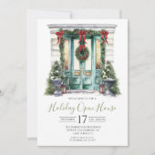 ウォーターカラーフロントドアホリデーオープンハウス 招待状 (正面)