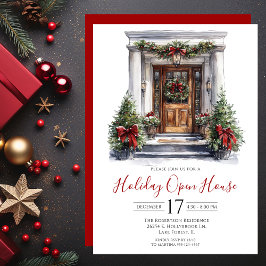 ウォーターカラーフロントドアホリデーオープンハウス 招待状