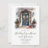 ウォーターカラーフロントドアホリデーオープンハウス 招待状 (正面)