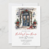 ウォーターカラーフロントドアホリデーオープンハウス 招待状 (正面)