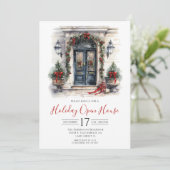 ウォーターカラーフロントドアホリデーオープンハウス 招待状 (スタンド正面)