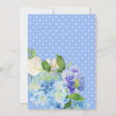 ウォーターカラーフローラアネモネアジサイブライダルシャワー 招待状 (裏面)