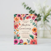 ウォーターカラーフローラキンセアニラカスタム ポストカード (スタンド正面)