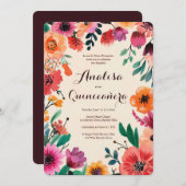 ウォーターカラーフローラキンセアニラカスタム 招待状 (正面/裏面)