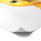 ウォーターカラーフローラダックファームハウススタイルアート ポスター (角)