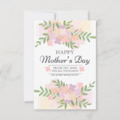 ウォーターカラーフローラドリームロマンティックマザーズデイカード カード (正面)