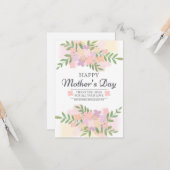 ウォーターカラーフローラドリームロマンティックマザーズデイカード カード (正面/裏面インサイチュ)