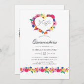 ウォーターカラーフローラフィエスタキンセアニラ 招待状 (正面/裏面)