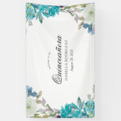 ウォーターカラーフローラフィエスタキンセアニラ 横断幕 (縦)