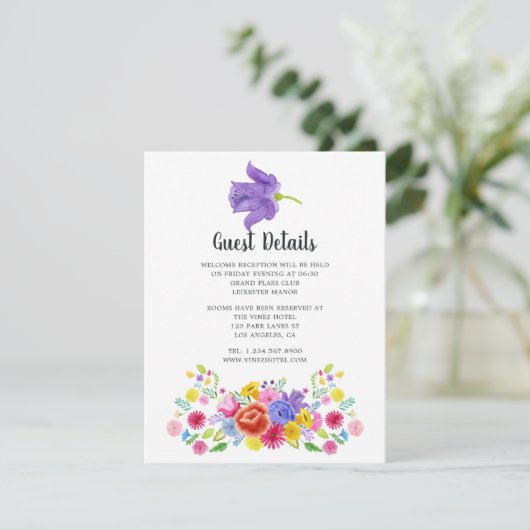 ウォーターカラーフローラフィエスタゲスト詳細 エンクロージャーカード (スタンド正面)