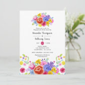 ウォーターカラーフローラフェスタ婚約パーティ 招待状 (スタンド正面)