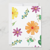 ウォーターカラーフローラフェスタ婚約パーティ 招待状 (裏面)