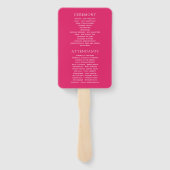 ウォーターカラーフローラフェスタ結婚式 プログラム ハンドファン (裏面)