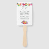 ウォーターカラーフローラフェスタ結婚式 プログラム ハンドファン (正面)