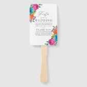 ウォーターカラーフローラフェスタ結婚式 プログラム ハンドファン (正面)