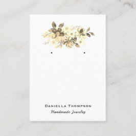 ウォーターカラーフローラブティックジュエリーイヤリングディスプレイ 名刺