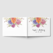 ウォーターカラーフローラブライト結婚ズゲストブック ゲストブック (全面)