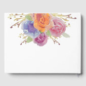 ウォーターカラーフローラブライト結婚ズゲストブック ゲストブック (裏面)