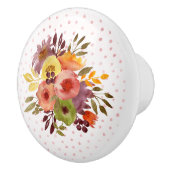 ウォーターカラーフローラブーケデザイン セラミックノブ (右)