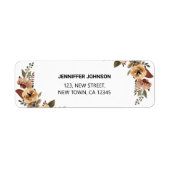 ウォーターカラーフローラボタニカル差出人住所ラベル ラベル (正面)