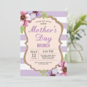 ウォーターカラーフローラマザーズデイブランチ招待状 招待状 (スタンド正面)