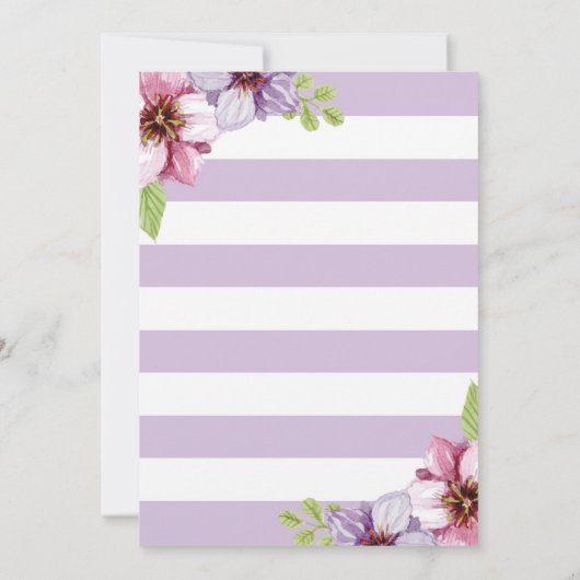 ウォーターカラーフローラマザーズデイブランチ招待状 招待状 (裏面)