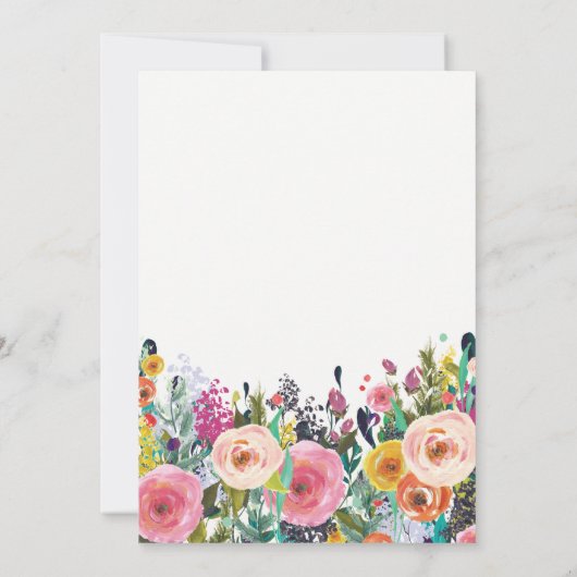 ウォーターカラーフローラマザーズデイブランチ招待状 招待状 (裏面)