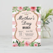 ウォーターカラーフローラマザーズデイブランチ招待状 招待状 (スタンド正面)