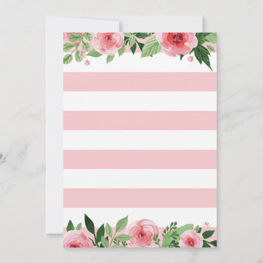 ウォーターカラーフローラマザーズデイブランチ招待状 招待状 (裏面)