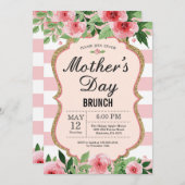 ウォーターカラーフローラマザーズデイブランチ招待状 招待状 (正面/裏面)