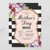 ウォーターカラーフローラマザーズデイブランチ招待状 招待状 (正面/裏面)