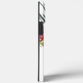 ウォーターカラーフローラル ピーチ ゴールド モノグラム Case-Mate iPhoneケース (裏面 / 右)
