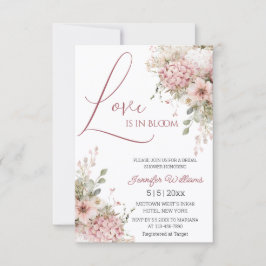 ウォーターカラーフローラル ブライダルシャワー love is in bloom 招待状