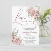 ウォーターカラーフローラル ブライダルシャワー love is in bloom 招待状 (スタンド正面)