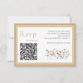 ウォーターカラーフローラルRSVP ウェディング同封カード 出欠カード (裏面)