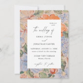 ウォーターカラーフローラワイルドフラワー結婚式招待状 招待状 (正面)