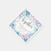 ウォーターカラーフローラ素朴&ウッドファームハウス結婚ズ スタンダードカクテルナプキン (角)