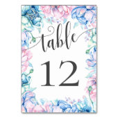 ウォーターカラーフローラ素朴&ウッドファームハウス結婚ズ テーブルナンバー (裏面)