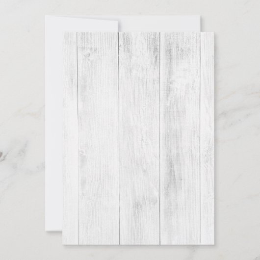 ウォーターカラーフローラ素朴&ウッドファームハウス結婚ズ 招待状 (裏面)