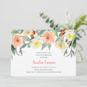 ウォーターカラーフローラ誕生日招待状 招待状 (スタンド正面)