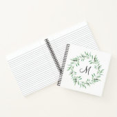 ウォーターカラーブラックオリーブリース ノートブック (内部)