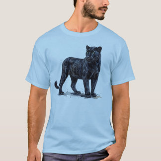 ウォーターカラーブラックパンサー Tシャツ